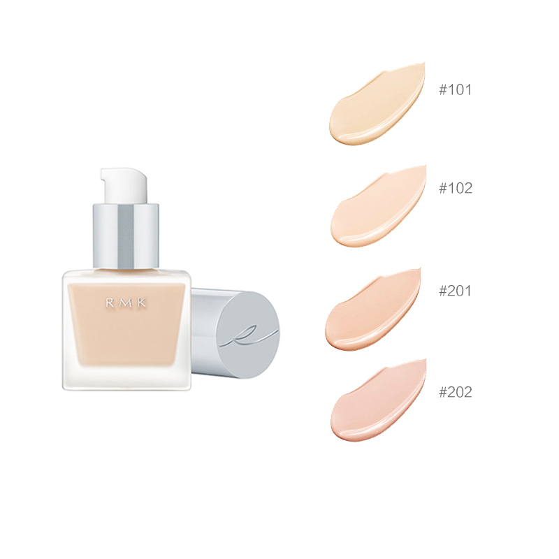 [覆盖细纹]RMK 丝薄粉底液30ml 液状粉霜水粉透气控油保湿遮瑕#202防晒