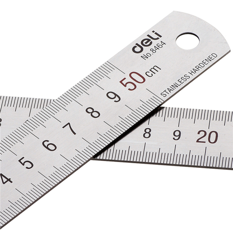 得力(deli) 8464 钢直尺 50CM XHJ 单只装