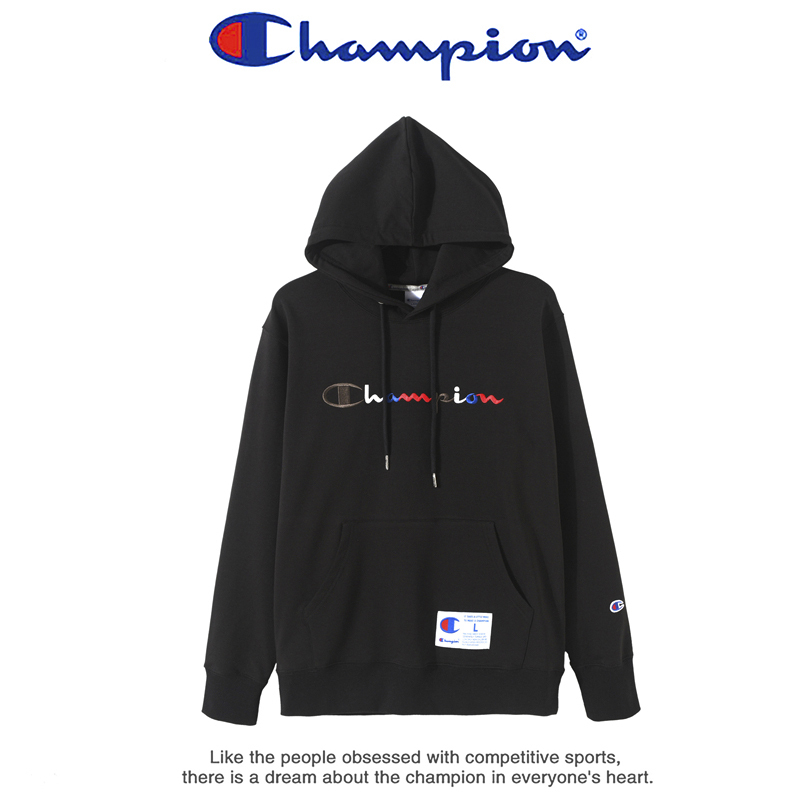 Champion 冠军情侣款连帽卫衣经典款小C LOGO刺绣连帽衫男女