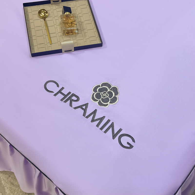洁丽雅2023新款水洗真丝天丝冰丝单床裙床罩