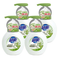 超能泡沫洗手液滋润保湿 新品家用按压泵头泡泡柔和洗手液 258ml*4瓶