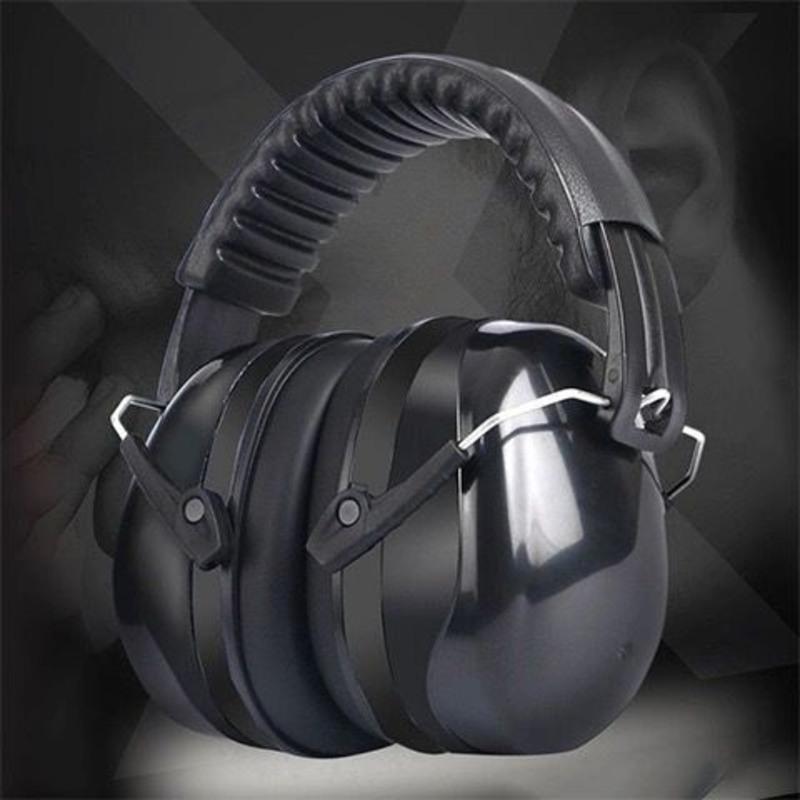 耳罩防噪音耳套降噪消音耳机睡觉学生工厂头戴式防护打呼噜送耳塞黄色