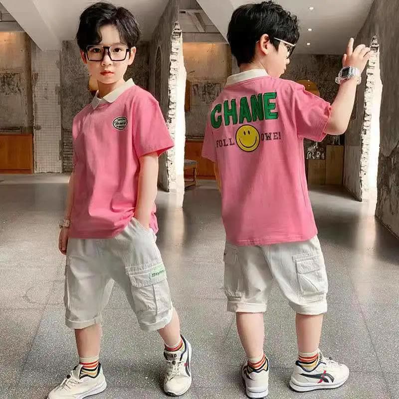 男童t恤短袖韩版潮流有领儿童夏装休闲上衣中大童POLO衫棉质宽松莎丞图片