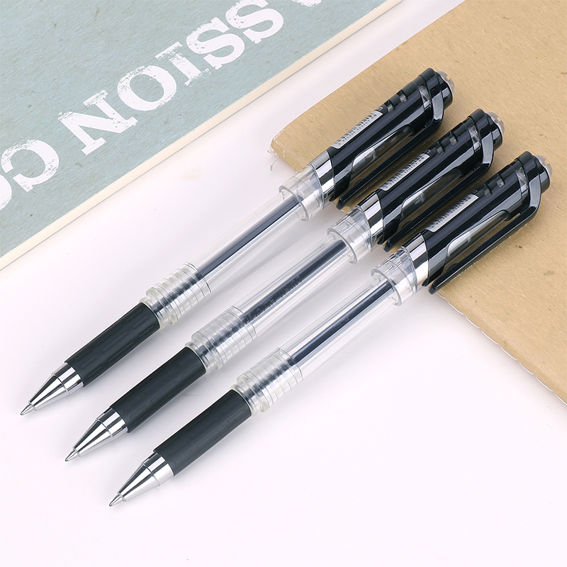 得力/DELI S20 黑色 0.7mm 12支/盒 中性笔签字笔水笔办公中性笔子弹头笔芯
