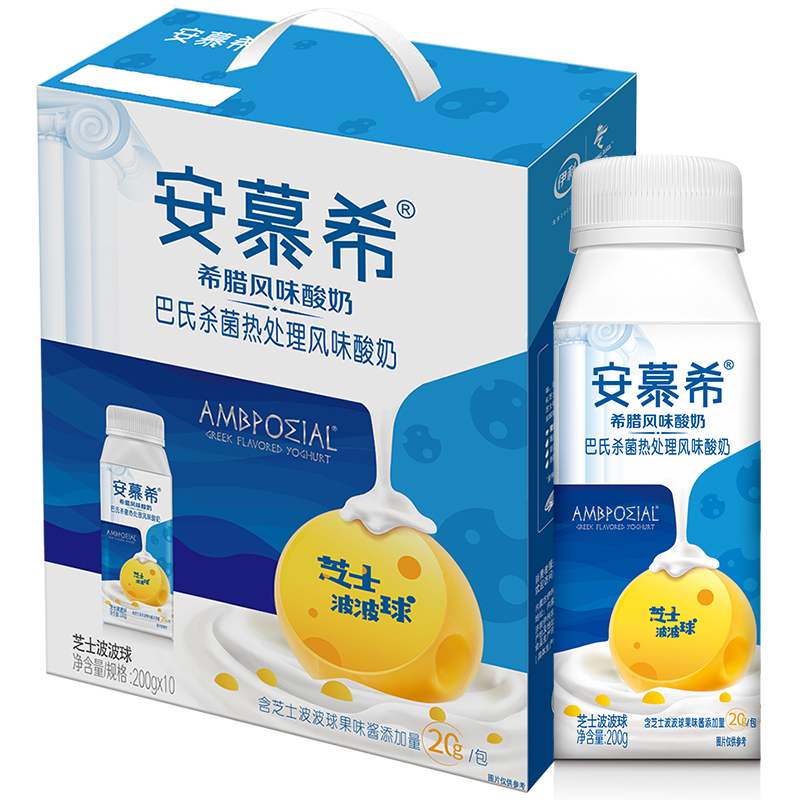 伊利 安慕希希腊风味酸奶 芝士波波球 200g*10盒
