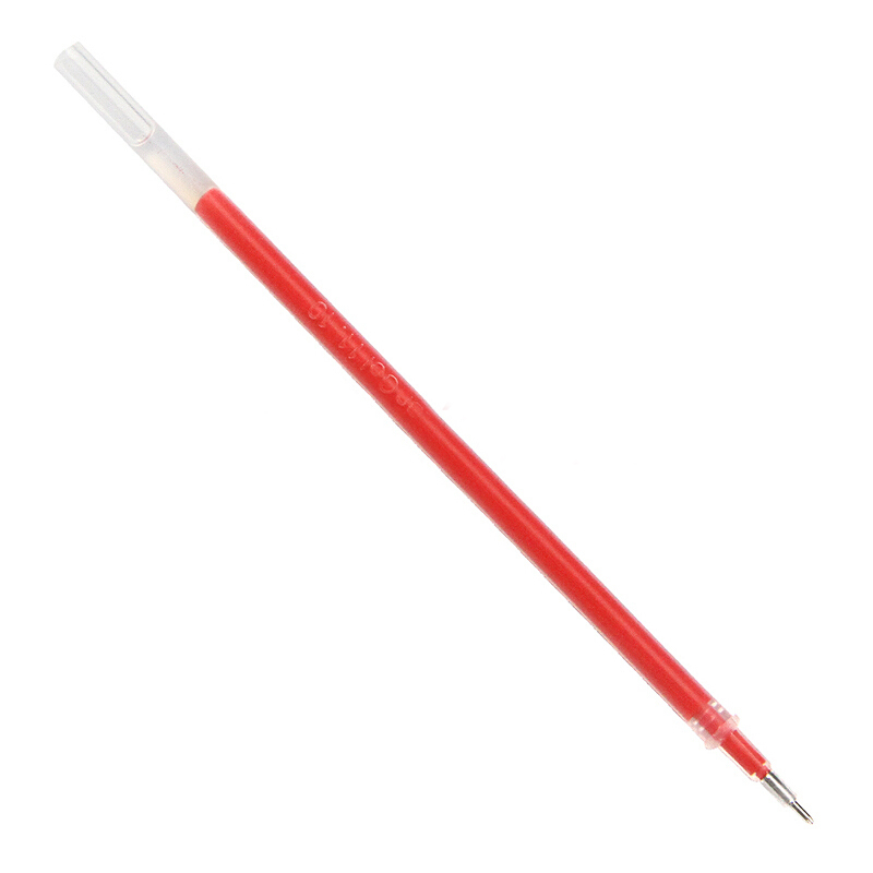 得力(deli) 6901 标准半针管头中性笔笔芯 签字笔笔芯0.5mm 黑/蓝/红 1支装 红色