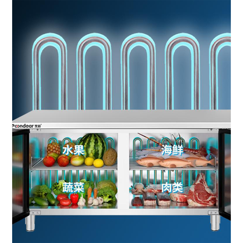 烹巅(Poondear)商用平冷工作台 1米8冷藏 PD-LC1880 工程款高清大图