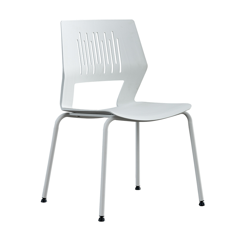 臻远 ZY-7495 简约培训椅办公会议椅电脑椅靠背椅 白架白背