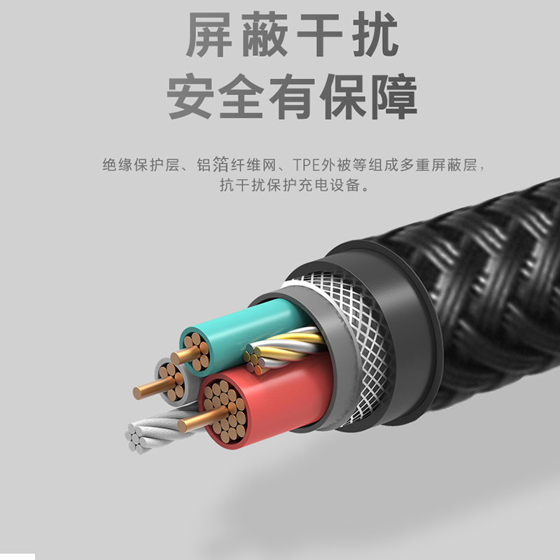 摩米士MOMAXType-C数据线 炫彩编织安卓快速充电线适用于华为小米三星荣耀等手机 1米深空灰