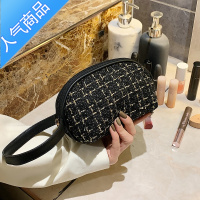 封后新款女士化妆包收纳包大小号便携手机包大容量零钱包女手拎小手包 黑色小号