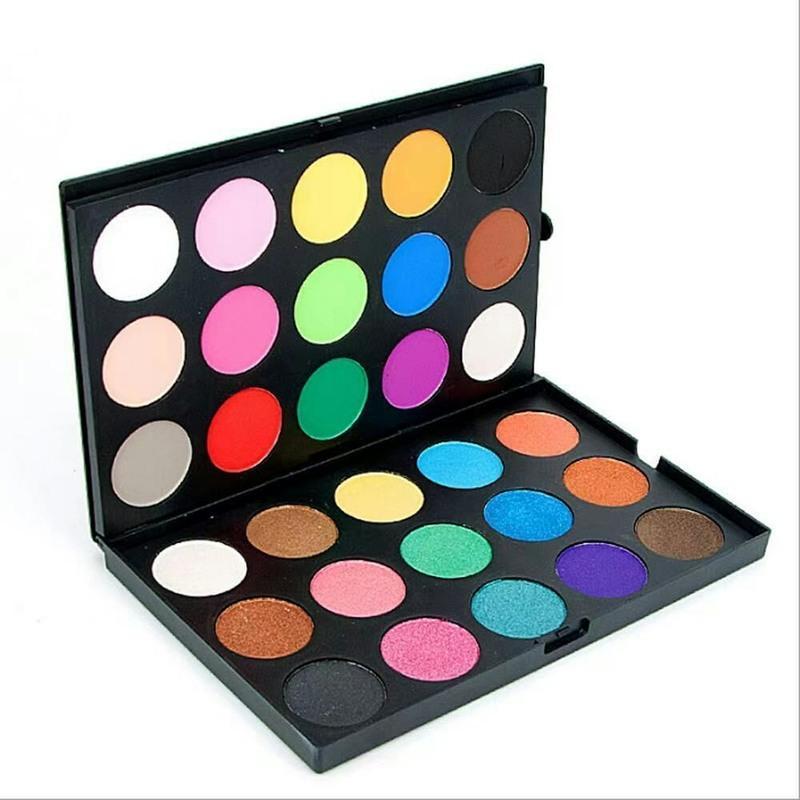 ins超火30色舞台眼影盘珠光哑光儿童彩妆盘专业影楼闪粉眼影双层30色