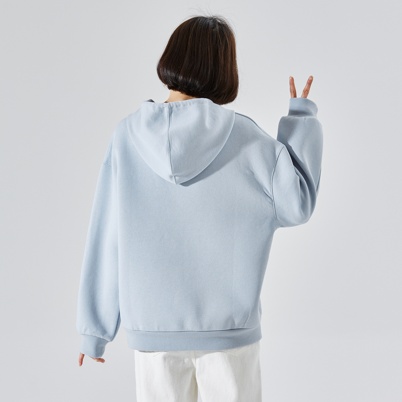 [2.5折价61元]唐狮秋装女上衣新款卫衣史努比前胸图案连帽卫衣宽松百搭潮