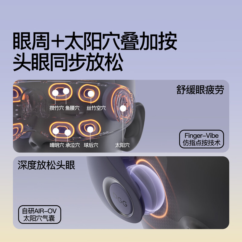 PGG 蒸汽雾化润眼护眼仪热敷智能蒸汽眼部按摩仪 E7 云雾紫高清大图