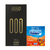 杜蕾斯(Durex) 聚氨酯避孕套 001系列 6只装+Love3只 超薄款 安全套套 男用成人情趣计生用品byt