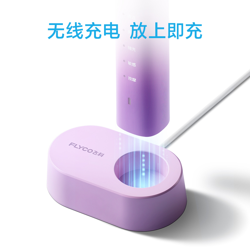 飞科(FLYCO)电动牙刷成人家用男女款充电式全自动声波震动软毛牙刷FT7105