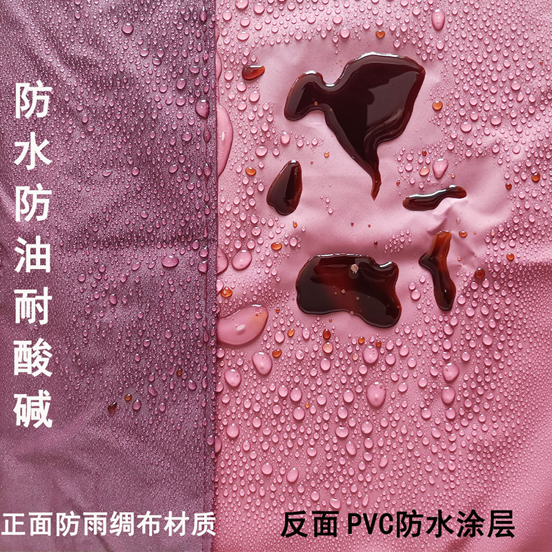 高翊柏 17030662 防水布罩衣 深蓝色 120*125cm 防水防油加厚加长耐磨围兜 实验室工作耐酸碱挂脖围腰高清大图