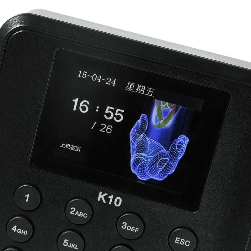 ZKTeco/中控智慧K10指纹考勤机打卡机彩屏高速识别指纹机免软件U盘下载