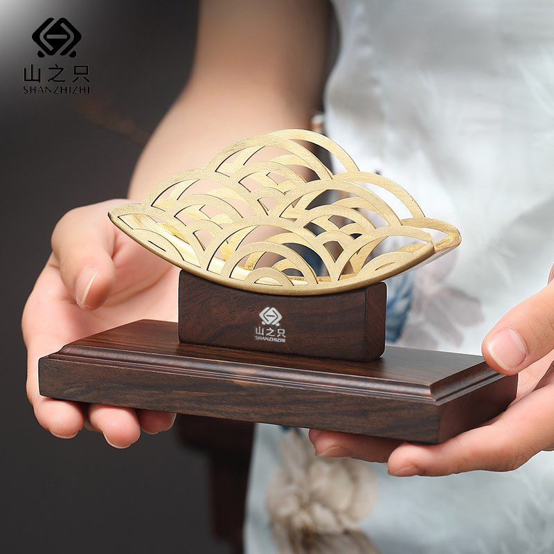 山之只 实木纸巾收纳盒 14.5*6.8*9cm 个高清大图