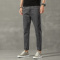 YUANSU秋季男士牛仔裤男修身小脚直筒休闲烟灰色弹力黑色九分裤潮流百搭休闲裤