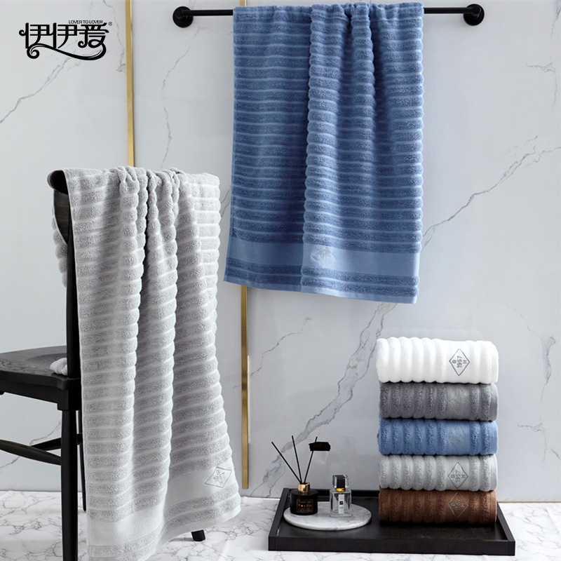 伊伊爱 YBH25223 波浪1957酒店风 毛巾 咖啡色高清大图