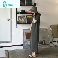 恋名媛韩版孕妇装裙夏季2021时尚款连衣裙长款过膝潮妈夏天裙子长裙夏装孕妇裙