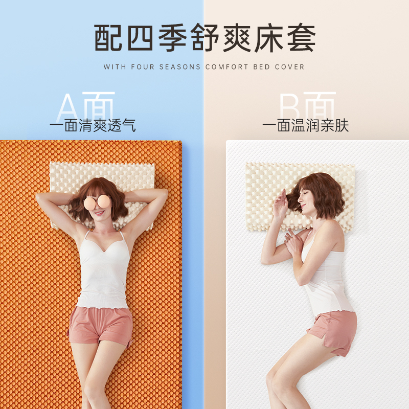 POKALEN(普卡兰)单人空气纤维折叠床垫学生宿舍儿童乳胶床垫家用午睡地铺睡垫打地铺神器薄款90×190午休垫1.2米高清大图