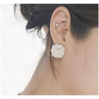 韩国进口正品饱满贝壳花型女简约时尚潮流秀气耳钉无耳洞耳夹送女朋友七夕情人节礼物