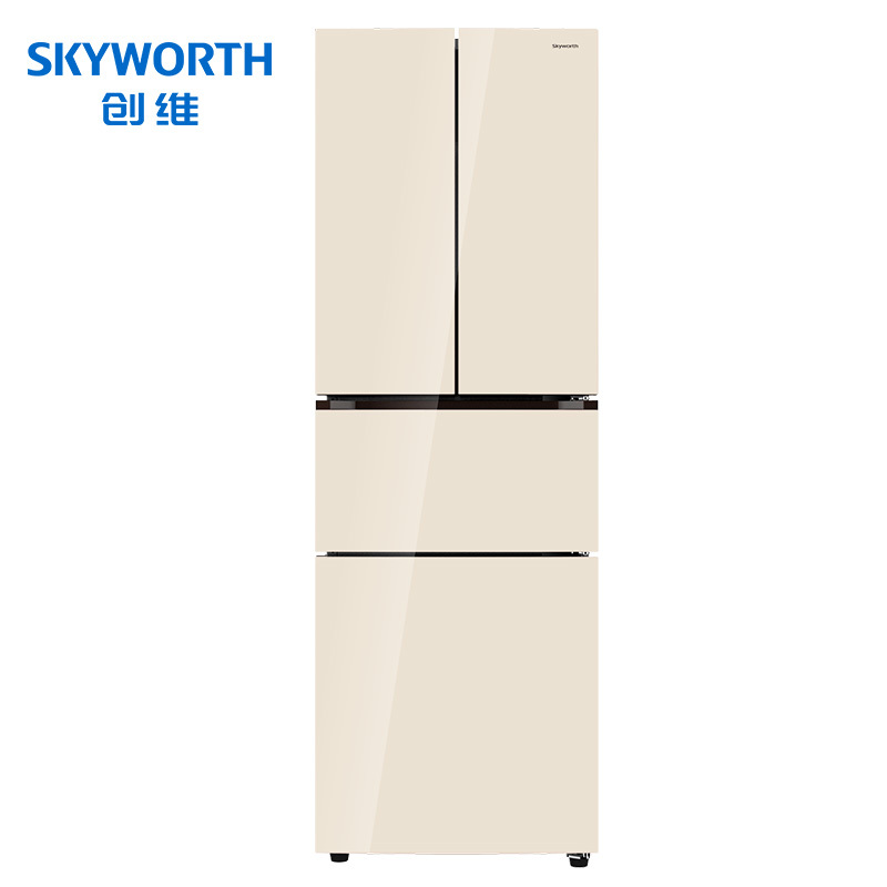 创维(Skyworth)272升法式风冷冰箱 BCD-272WGY醇雅金家用冰箱无霜除霜 四门分区控温保鲜