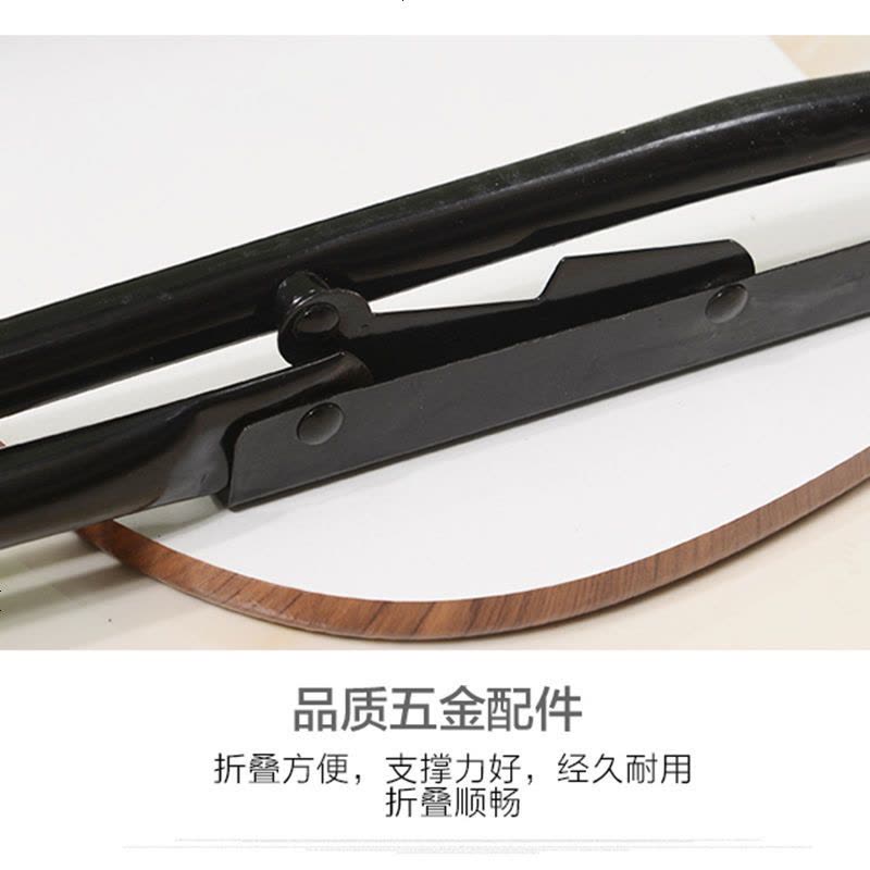 折叠椅子便携折叠凳家用凳子餐椅靠背椅简约电脑椅办公椅休闲圆凳 黑胡桃黑腿图片