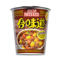 中国香港Cup Noodles合味道杯面 方便面 五香牛肉风味75g 方便速食杯面泡面开杯乐