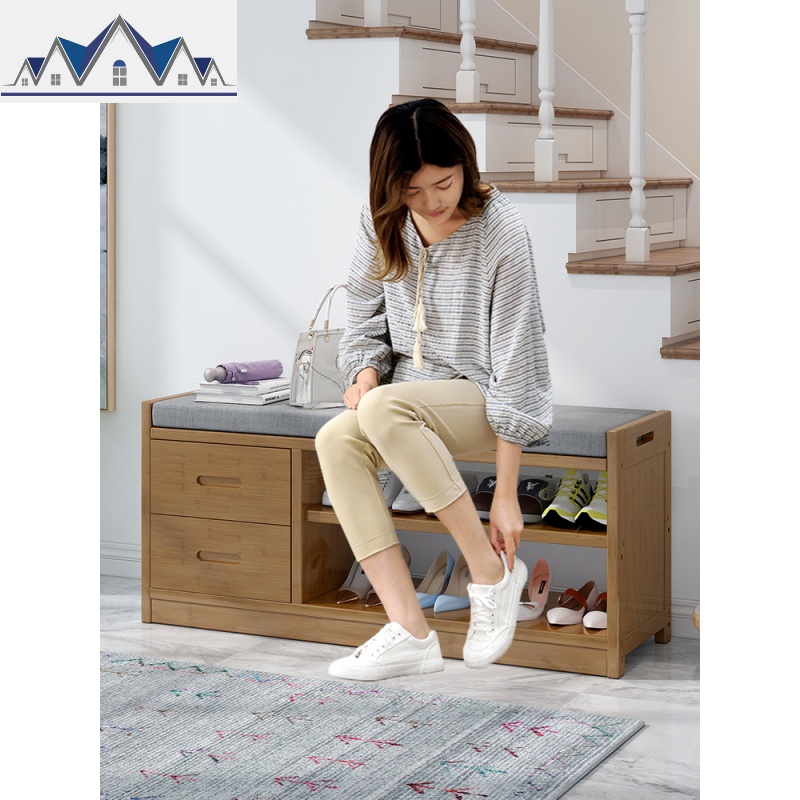 进换鞋凳家用口可坐式穿鞋凳现代简约储物凳玄关鞋凳式鞋柜 三维工匠收纳凳高清大图