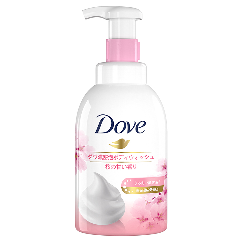 多芬DOVE浓密沐浴泡泡樱花甜香沐浴露400ml 1瓶