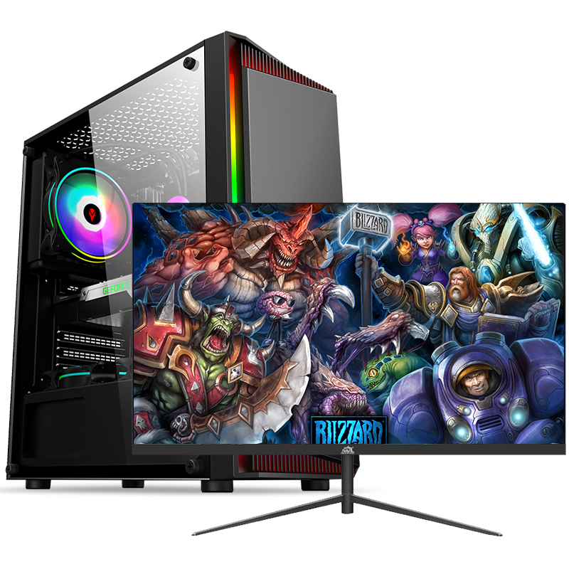 铭能 i9级十二核E5-2673V3/RTX3060Ti 8G独显/32G内存/1T固态 台式电脑 台式机 电脑主机 组装电脑 家用办公主机商务学生游戏电脑台式组装机+27英寸全套