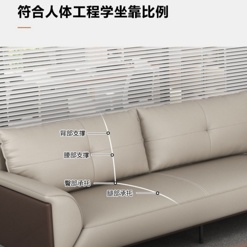铭思达办公沙发1+2+3+长几+方几套高清大图