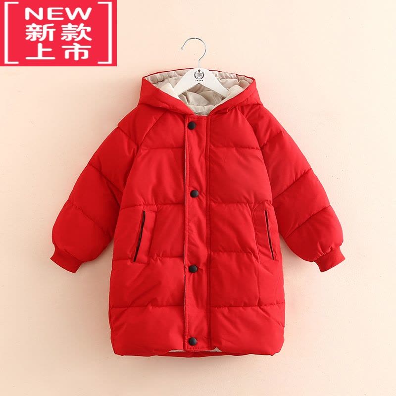 可莉允女童棉服冬季中长款2022男童加厚连帽棉袄洋气xn-0067A图片