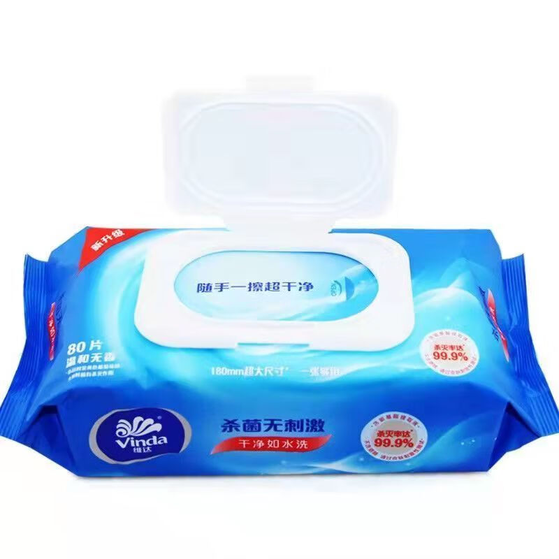 维达纯水湿巾80片*4包高清大图