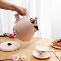 德龙（Delonghi）花园系列电水壶早餐2件组合套装（芍药粉）新年礼物春节送礼意式复古家用办公室厨房烧水烤面包组合套装