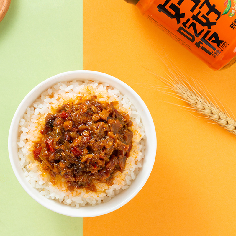 海底捞拌饭酱燕麦青椒酱210g拌饭料下饭酱汁香辣招牌拌饭菜调料石锅