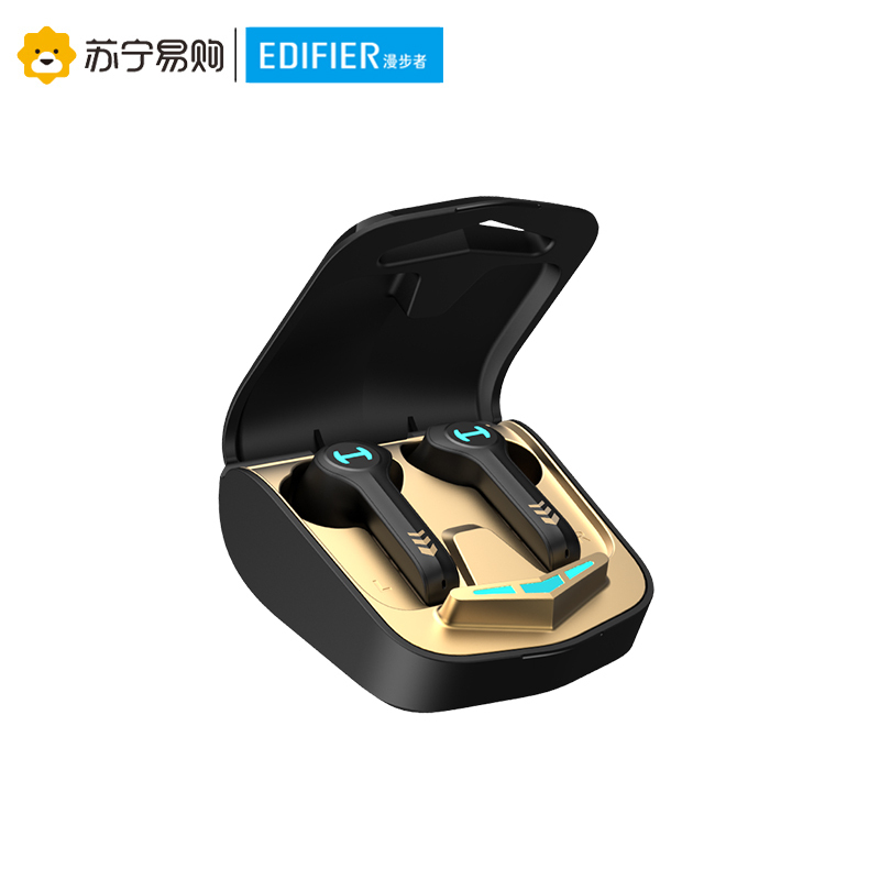 Edifier/漫步者 HECATE GM4真无线蓝牙耳机双耳入耳式降噪音乐游戏运动电竞超长续航待机安卓苹果通用 黑金色