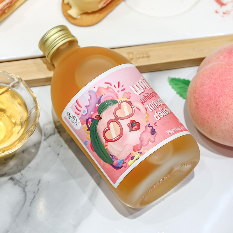 通明山 低度微醺高颜值水果酒 白桃味果酒 8度 330ml*1瓶 单瓶装高清大图