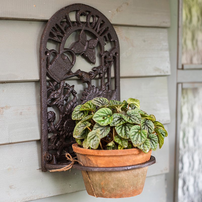 家柏饰(CORATED)铸铁花盆托架 古典花纹装饰壁挂件杂货花园户外庭院欧式复古 搭配4高清大图