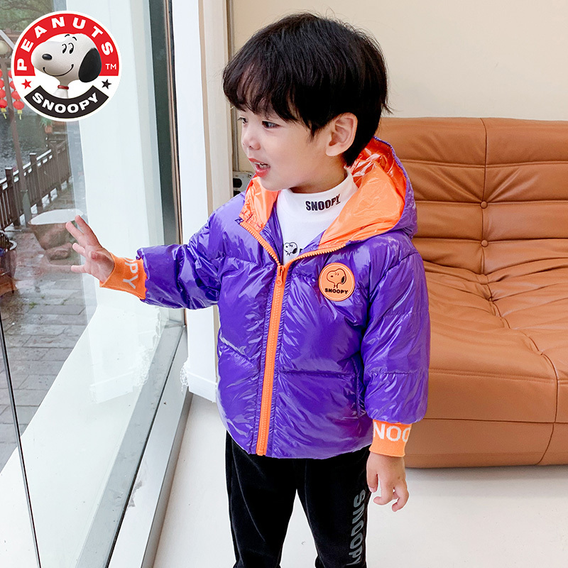 史努比(SNOOPY)新款儿童羽绒服中小童宝宝加厚羽绒服男女童印花保暖外套AF016