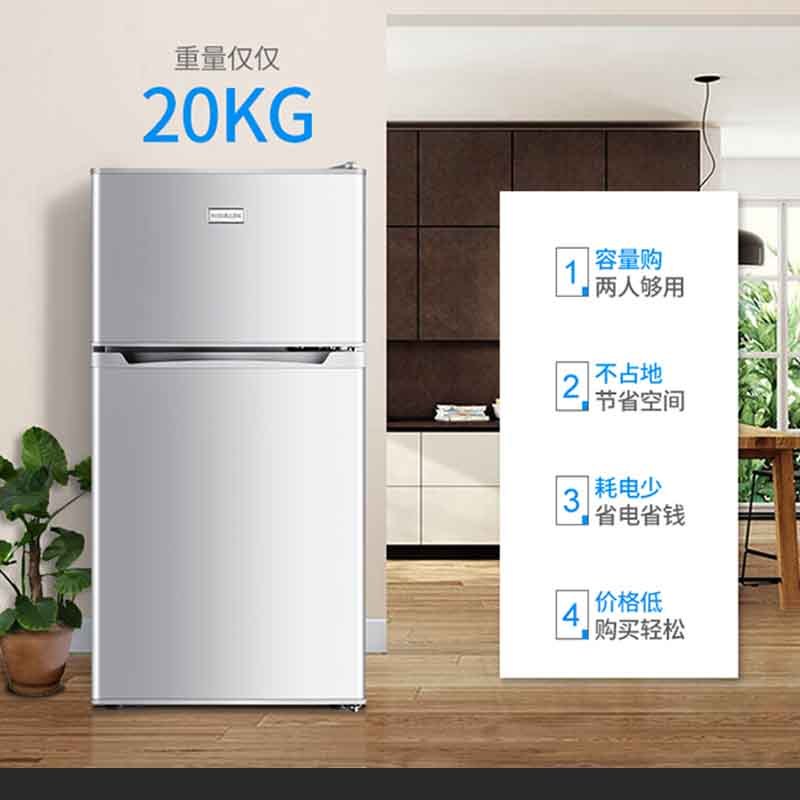 容声小冰箱小型家用双门出租房宿舍用迷你冷藏冷冻单双开门电冰箱118L
