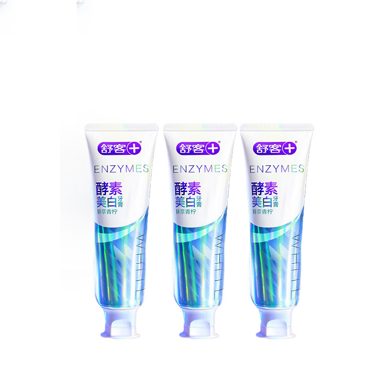 舒客精研亮白酵素牙膏 (鲜萃青柠)120克*3支 单位:组