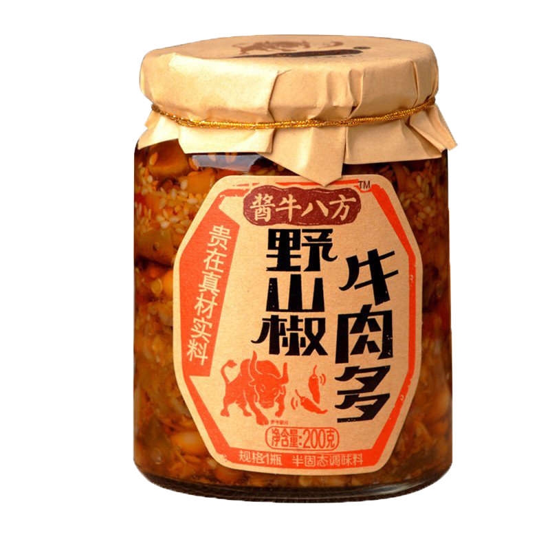吉香居酱牛八方野山椒牛肉多200g牛肉酱