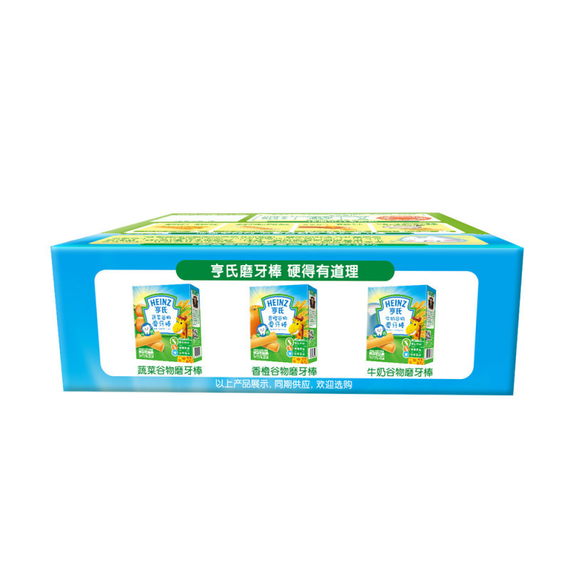 Heinz亨氏牛奶谷物磨牙棒64g*9盒