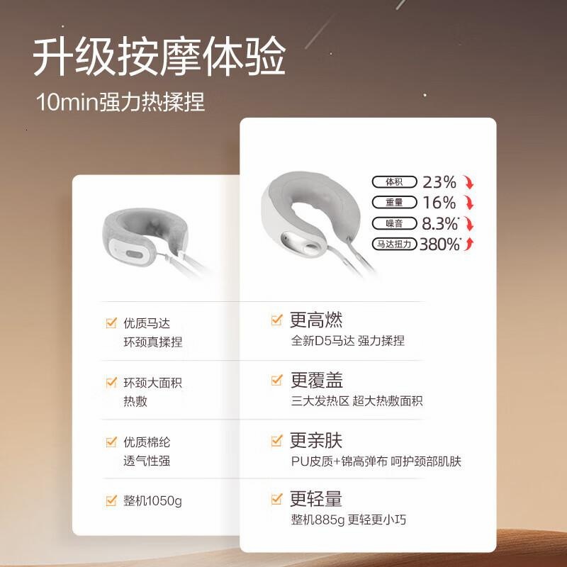 倍轻松 D5颈椎按摩器NeckD5颈部颈椎按摩仪d5肩颈斜方肌按摩器护颈 实用生日礼物