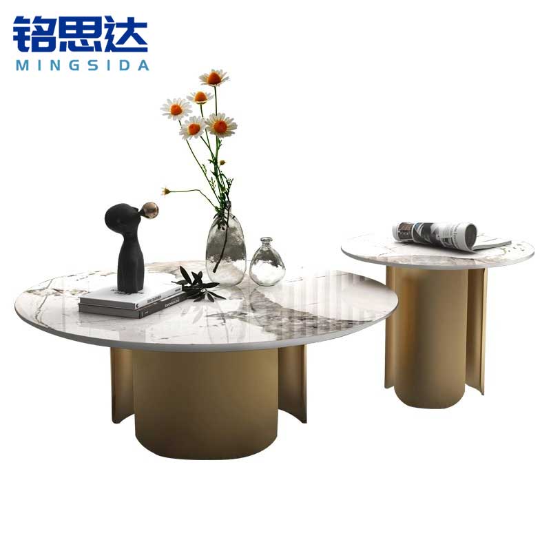 铭思达岩板茶几茶几组合套高清大图