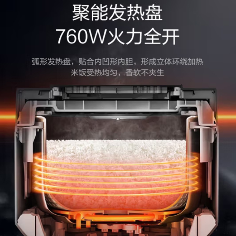 美的(Midea) 智能电饭煲 5L MB-AFB5045R高清大图