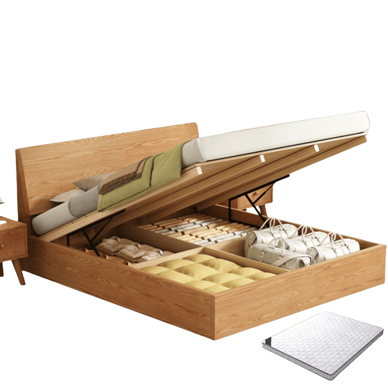 鑫木樽单人床+床垫200*120*85cm套高清大图